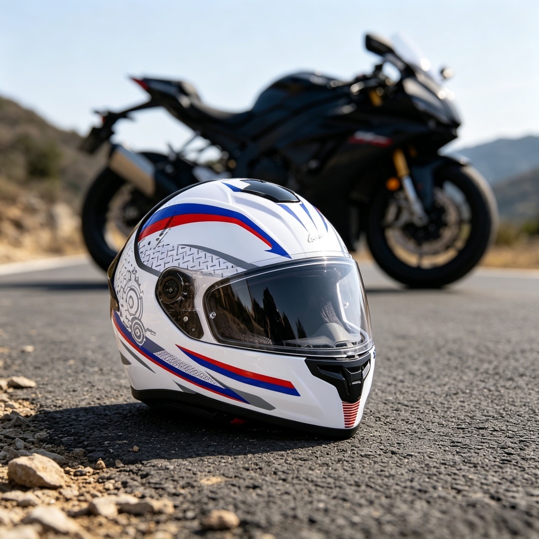 Mountain Biking Helmet Full Face - Unisex Full Face Motorcycle Helmet DOT