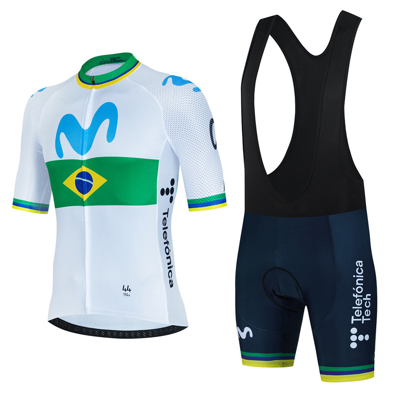 Mountain Biking Uniform - Movistar Cycling Jersey Set Summer Clothing
