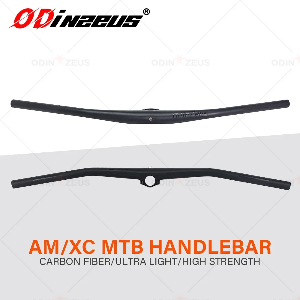 Mountain Biking Xc - ODINZEUS-Carbon Fiber Mountain Bike Integrated Handlebar,