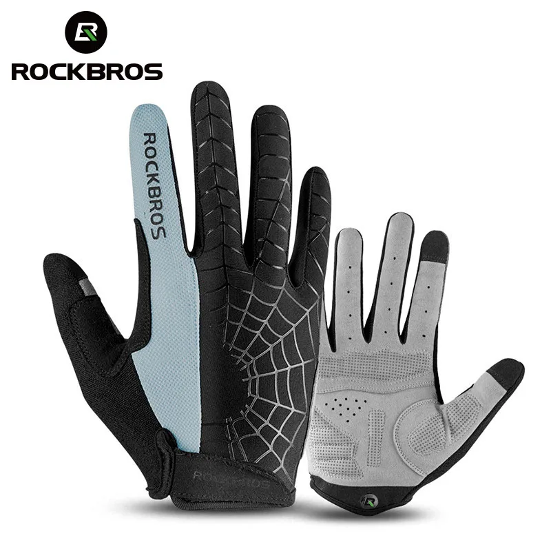 Mountain Biking Gear For Men - ROCKBROS Spring Cycling Gloves Full Finger