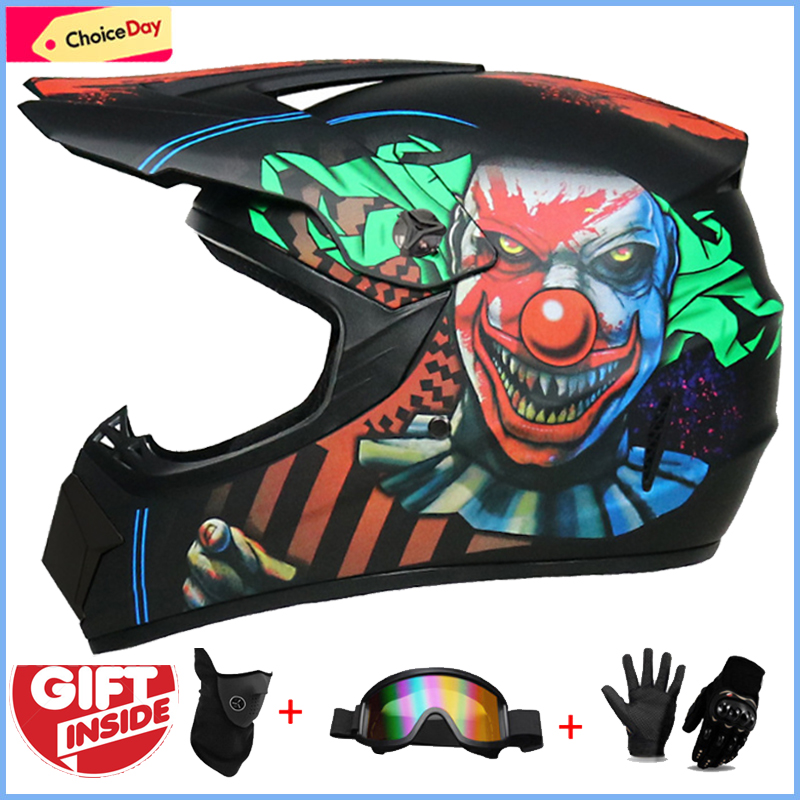 3Pcs Kids Off-Road Full Helmet - Mountain Biking Helmet Full Face recension och pris