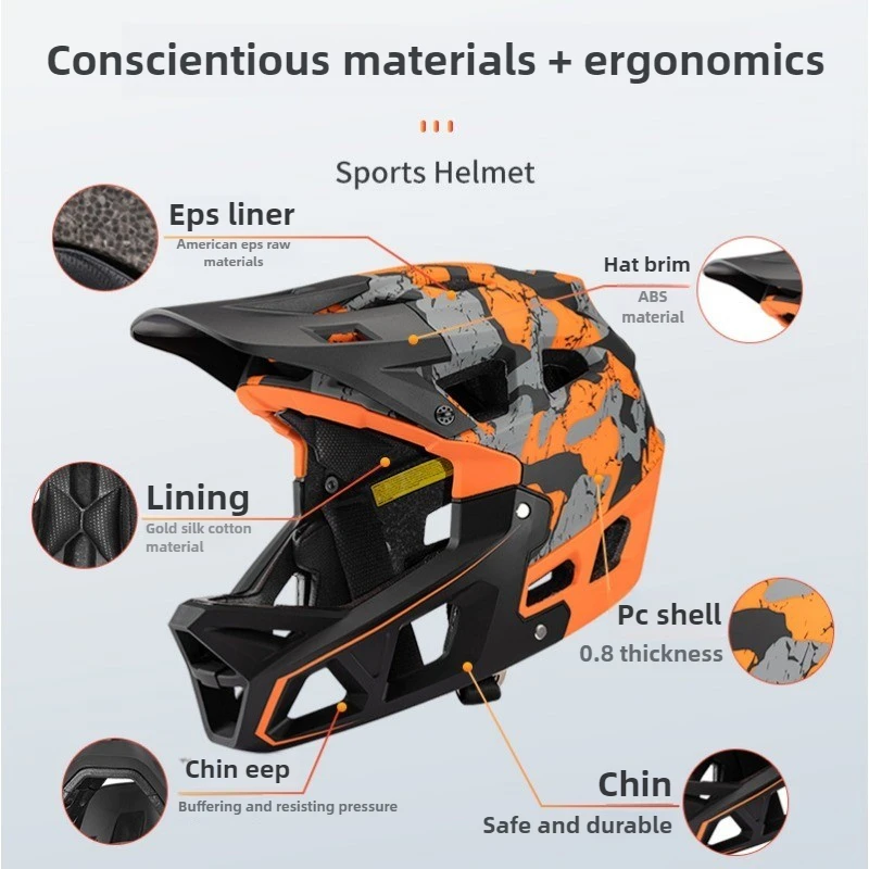 New Adult Full Face Mountain B - Mountain Biking Helmet Full Face recension och pris